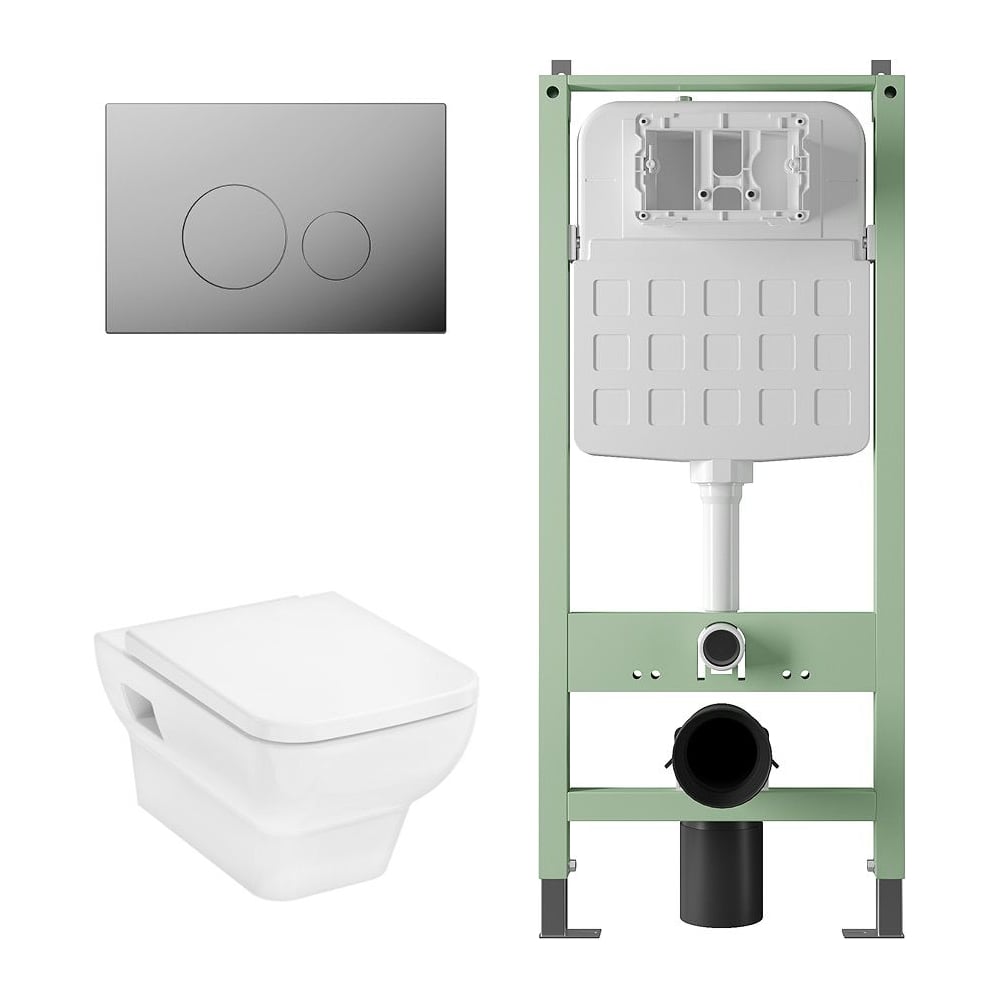Изображение товара Комплект унитаз CreekTide Q с инсталляцией SITEMA и сиденьем с микролифтом