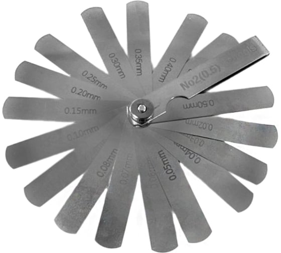 Изображение товара Набор щупов №2 70мм (0,02-0,5) (17шт) Beltools ri.229.12