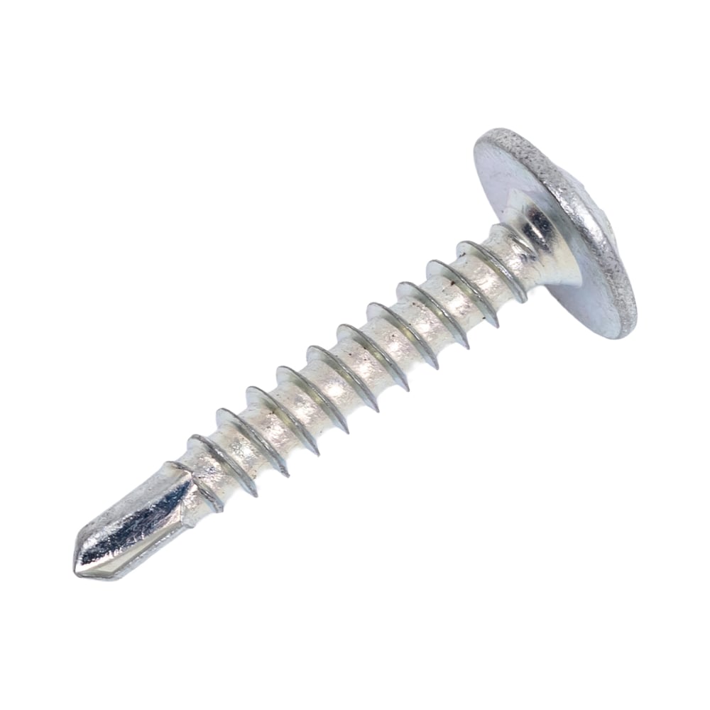 Изображение товара Саморез с прессшайбой и сверлом СПШсв 4,2х25 белый цинк 1кг