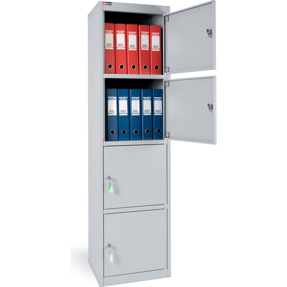 Изображение товара Офисный шкаф Диком КД-114 4-дверный металлический серый