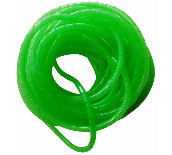 Изображение товара Спиральная пластиковая оплетка PARLMU SWB 20-6-k10, полиэтилен, размер 20, бухта 10 m, цвет зеленый PR4600900-10