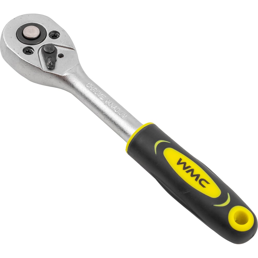 Изображение товара Трещотка реверсивная с резиновой ручкой WMC TOOLS 1/4 24 зуба комплект 3 шт