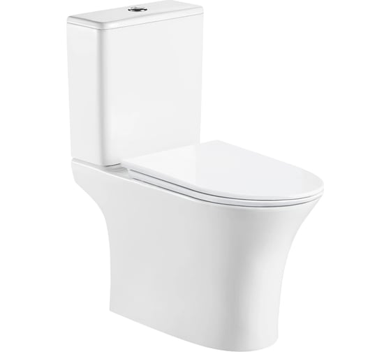 Изображение товара Унитаз-компакт напольный Cerutti SPA BERNINA Tornado белый безободковый сиденье с микролифтом 11133