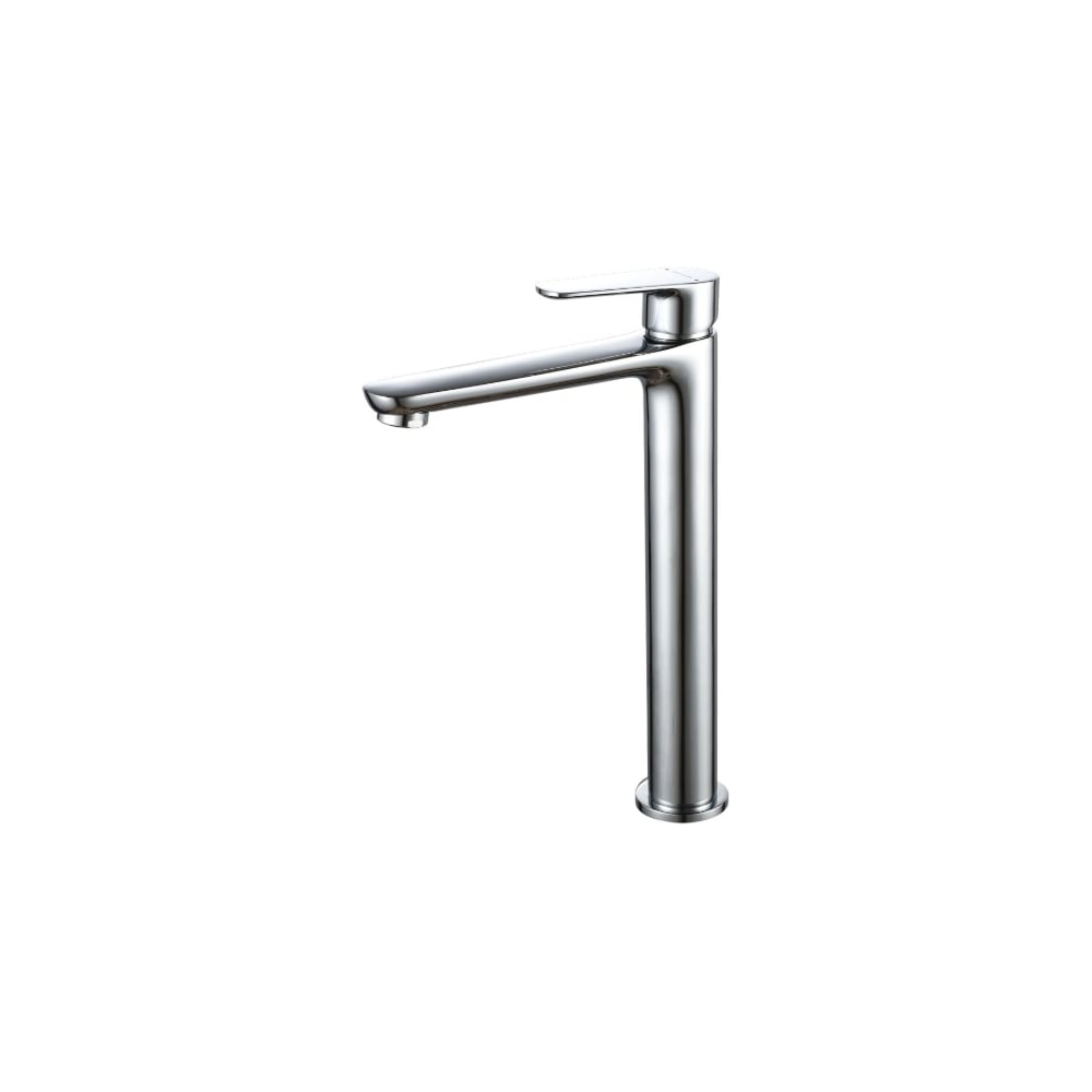 Изображение товара Одноручный смеситель decoroom DR29013 для умывальника высокий монолит хром