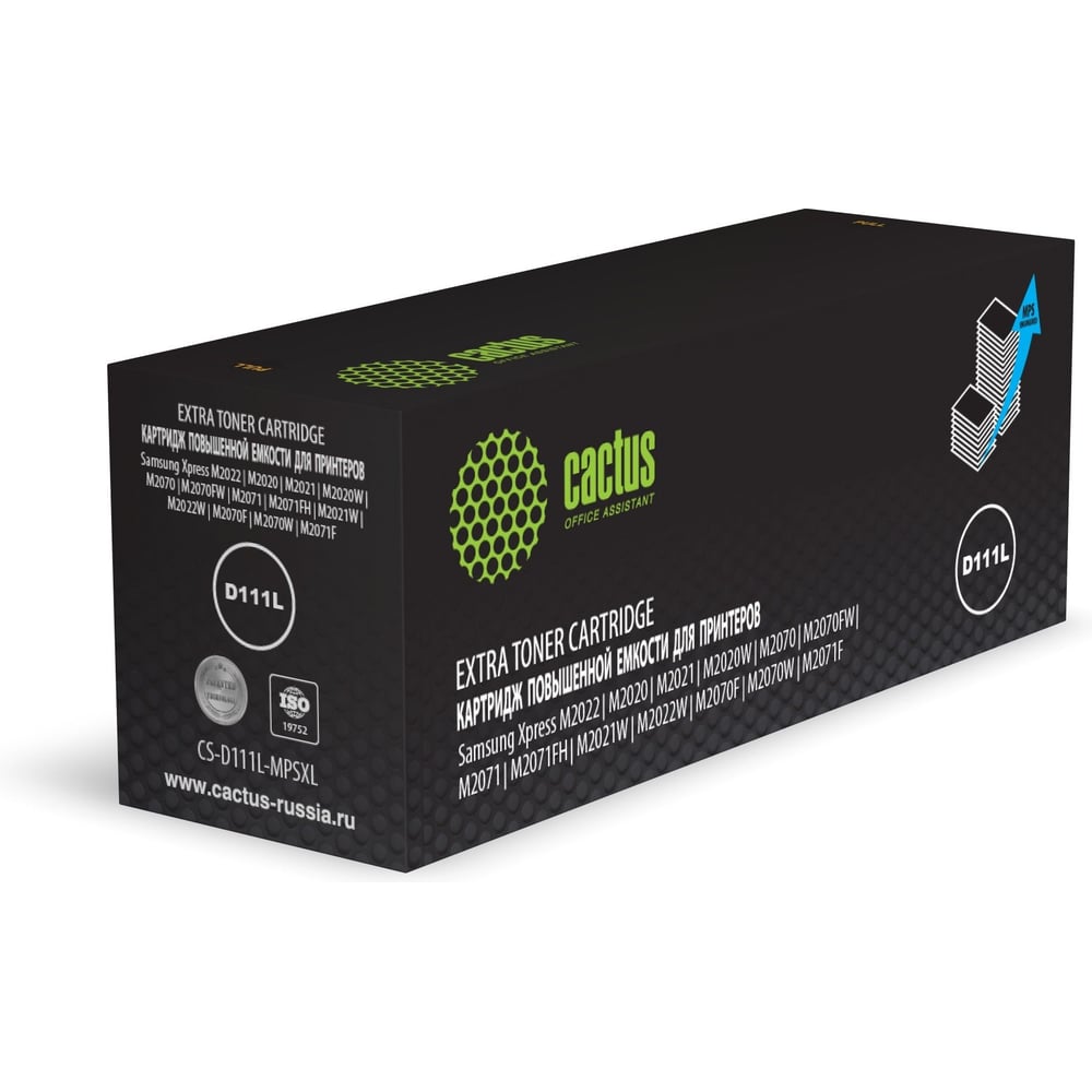 Изображение товара Картридж лазерный Cactus CS-D111L-MPSXL МLT-D111L черный 5000стр. для Samsung Xpress M2022