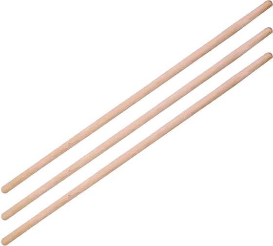 Изображение товара Черенок для лопаты СПЕЦ березовый, длина 1200-1250мм, D=40мм, 3 шт И-00766-3