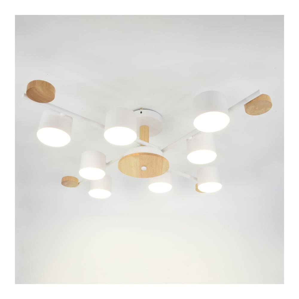 Изображение товара Люстра под лампу General Lighting Systems Венто GCHL-8GX53-M белая дерево