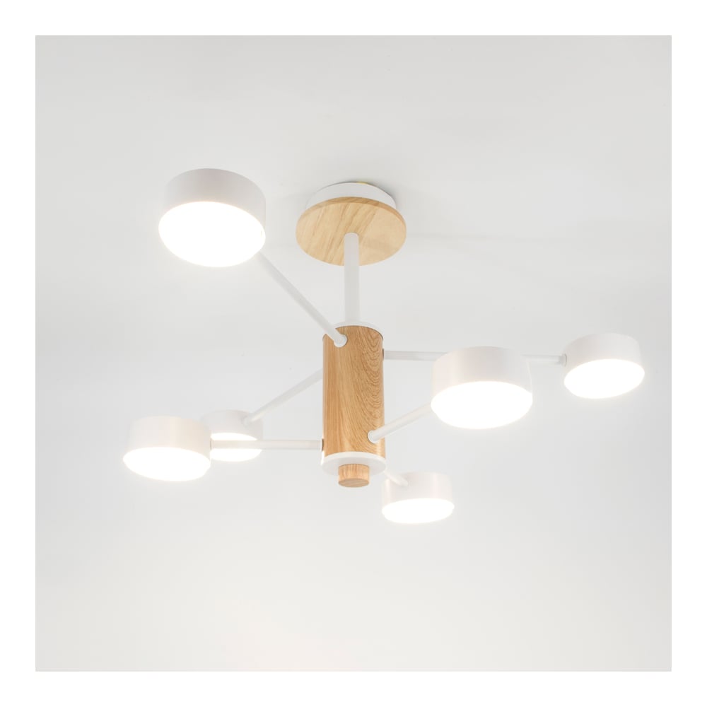 Изображение товара Люстра под лампу General Lighting Systems Элизиум GCHL-6GX53-M белая с деревом