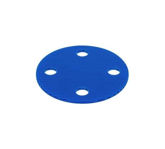 Изображение товара Диск пластиковый Миниворкс Ø100 мм под фланец ДУ25 (1) со стандартом давления PN 6, цвет синий – (1 шт.) DPF6-25