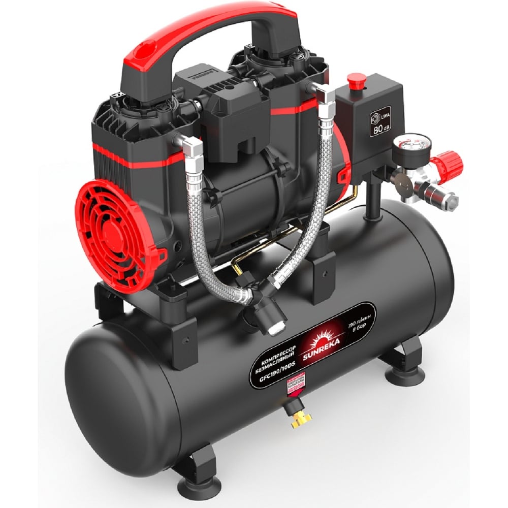 Изображение товара Поршневой безмасляный компрессор SUNREKA GFC190/10DS 190 лмин 8 бар