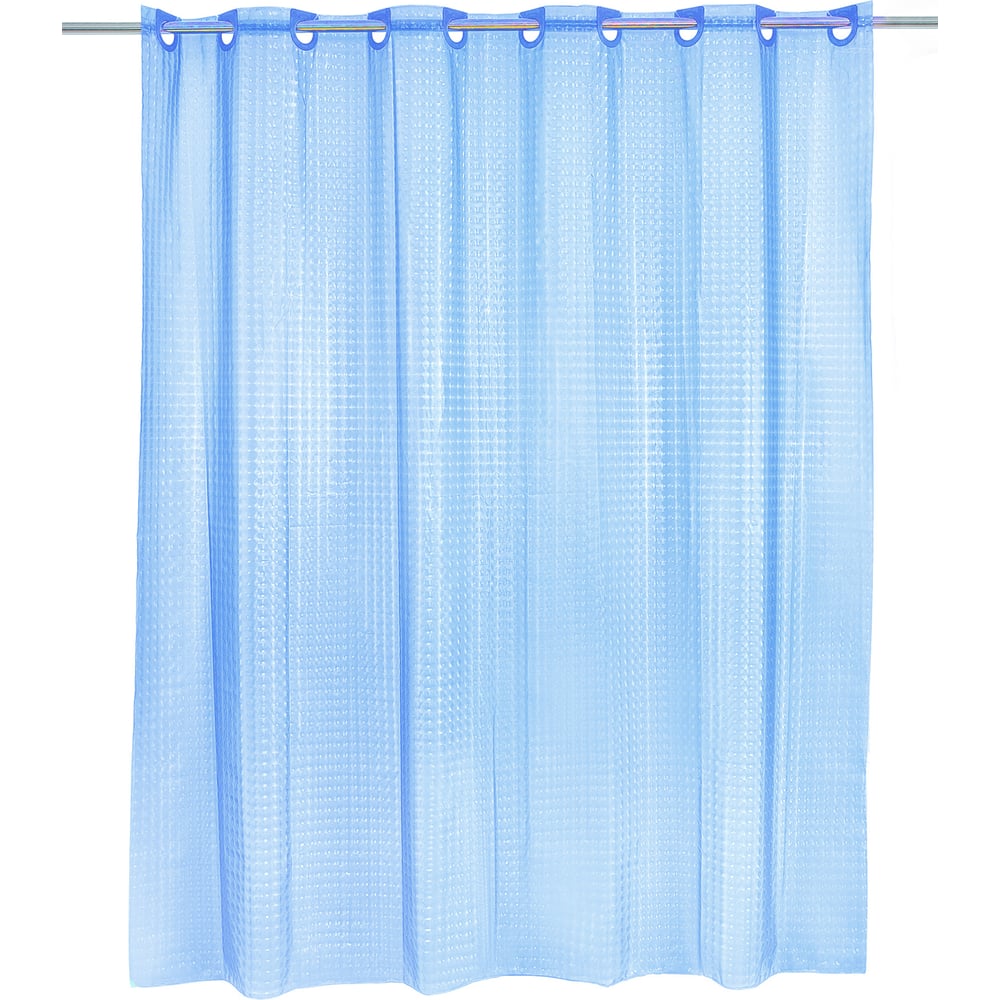 Изображение товара Штора для ванной Bath Plus 3D голубая 180х200 см