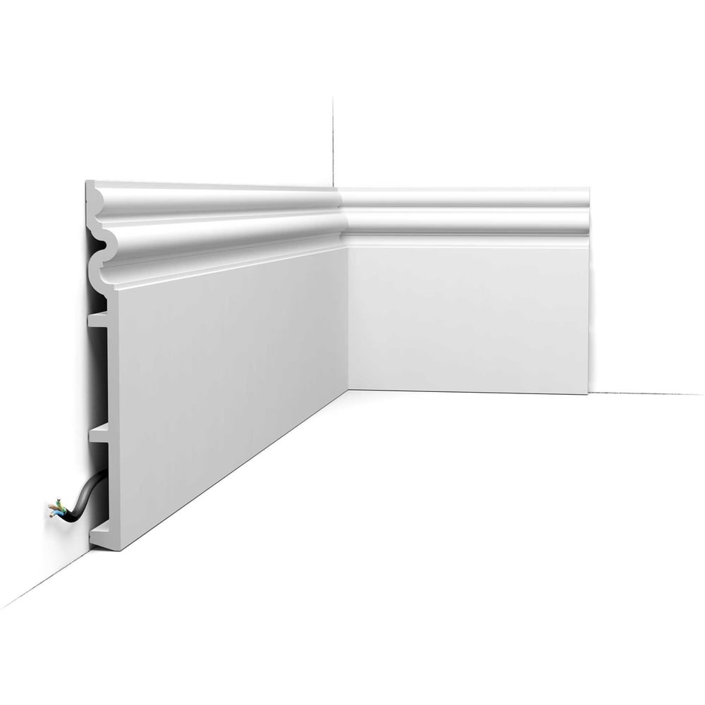 Изображение товара Плинтус напольный Oracdecor дюрополимер AUTOIRE SX193 белый под покраску