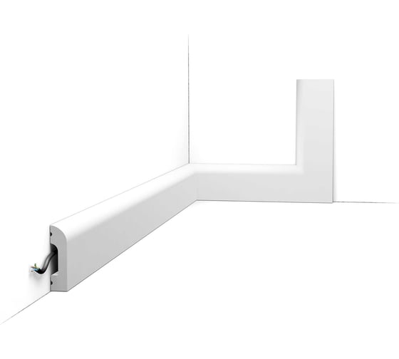 Изображение товара Плинтус Oracdecor CASCADE Orac из дюрополимера, белый SX182