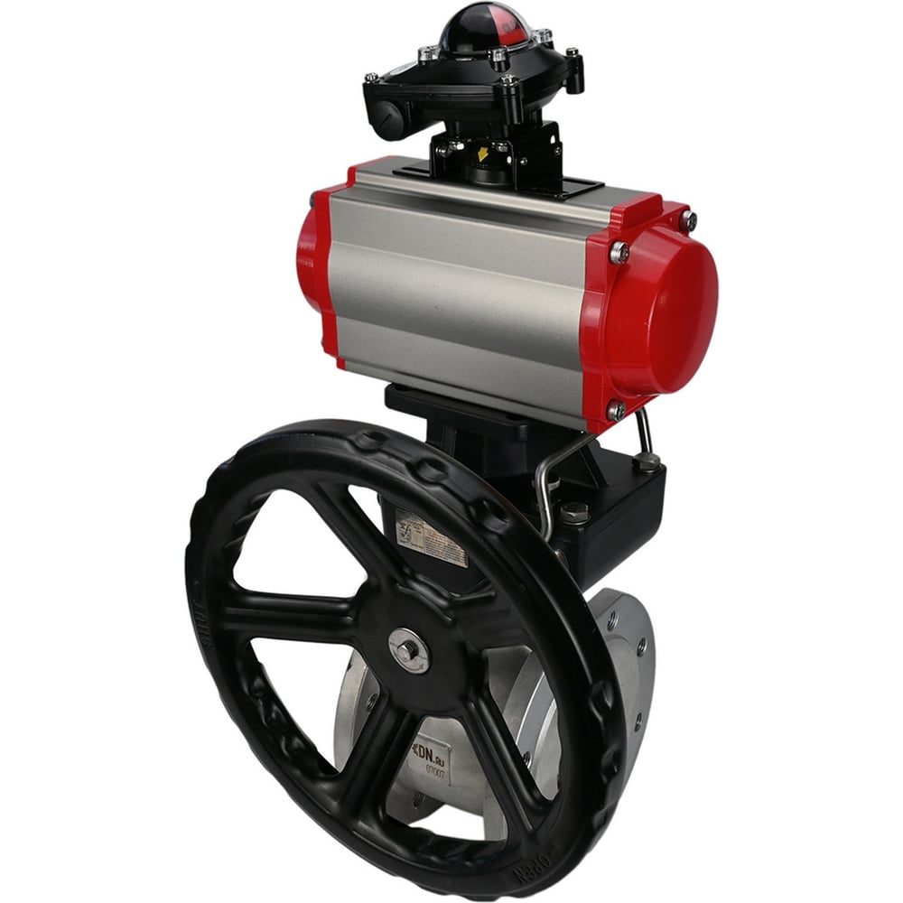 Изображение товара Шаровой кран DN.ru КШФП 316 200 Ду150 Ру16 с пневмоприводом и фланцевым соединением