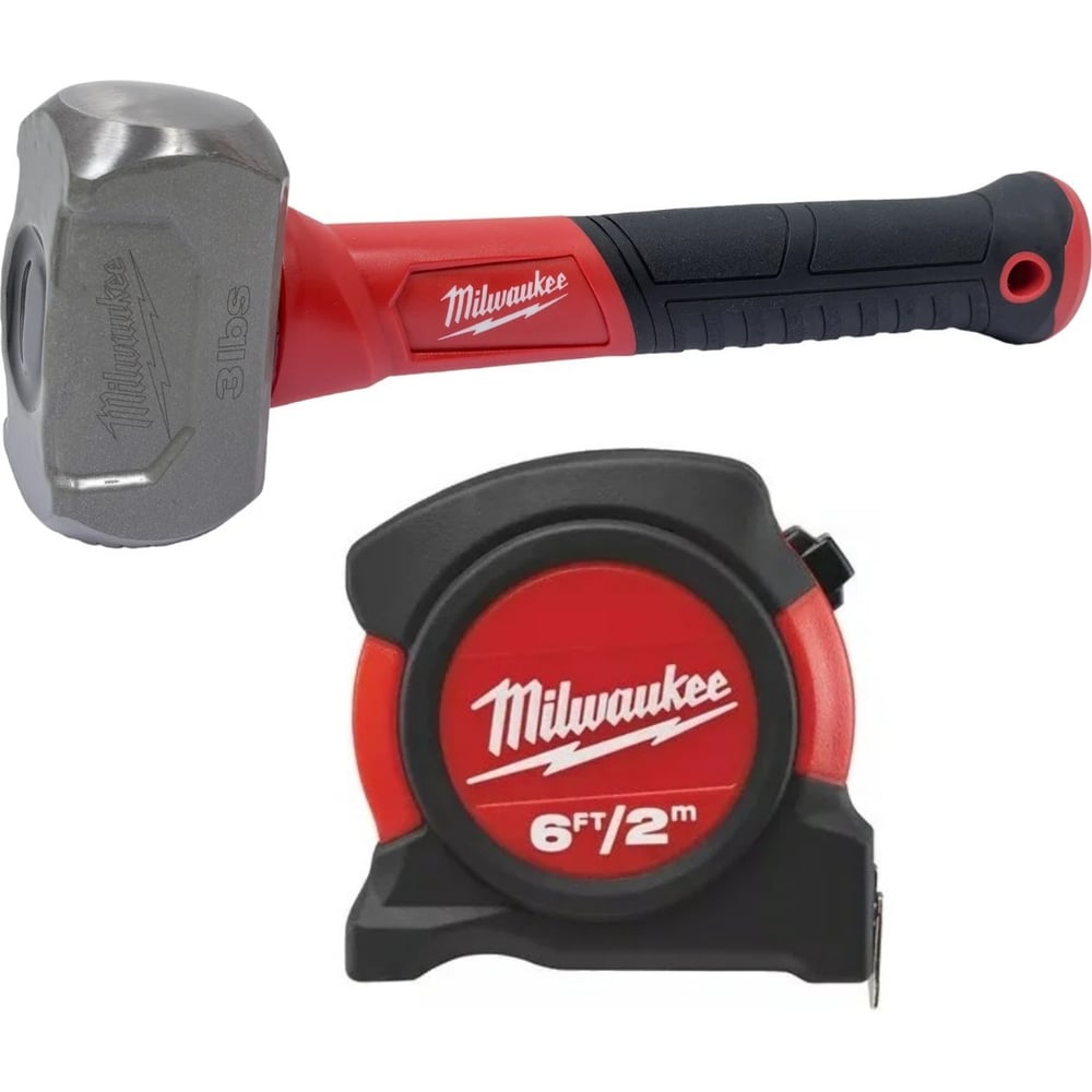 Изображение товара Набор осенние подарки 3: Кувалда 1.36 кг + Рулетка 2м Milwaukee 493310008