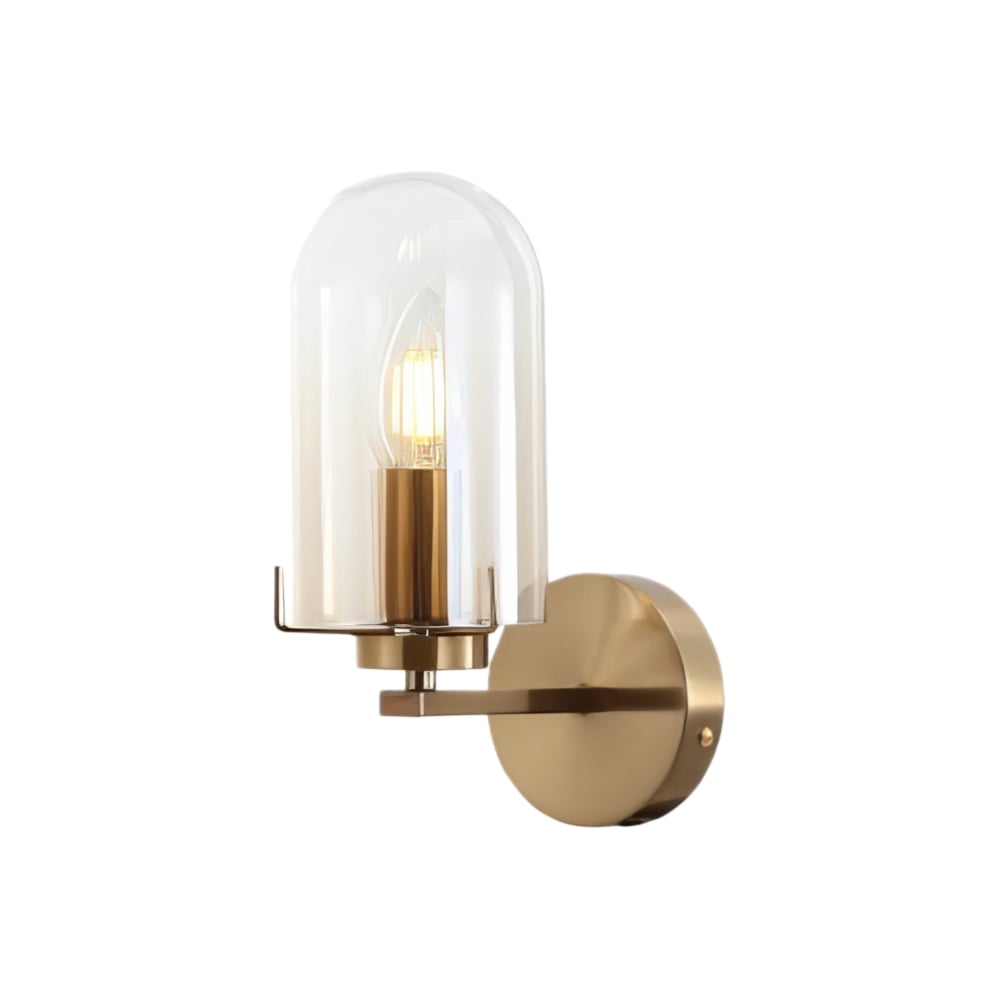 Изображение товара Бра Росток 15613/1W ANB бронза с прозрачным стеклянным плафоном классика