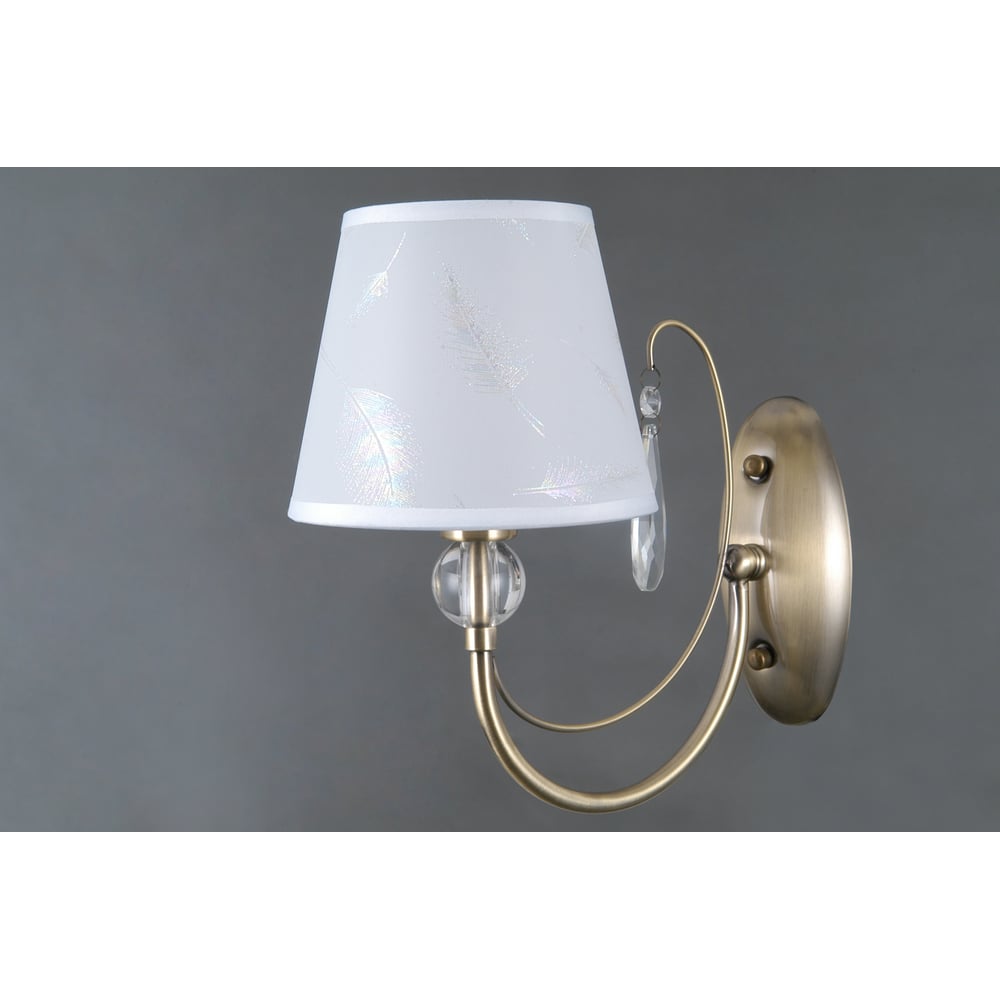 Изображение товара Бра Росток MB40193/1W AB античная латунь с текстильным плафоном классика