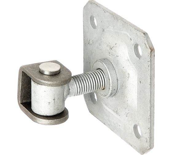 Изображение товара Воротная петля с приварной скобой и пластиной для прикручивания ALBERTS оцинкованная, 100x100x85 мм 418397