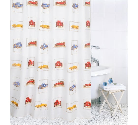 Изображение товара Штора для ванной комнаты Bath Plus 180х200 Cars Авто ch17004