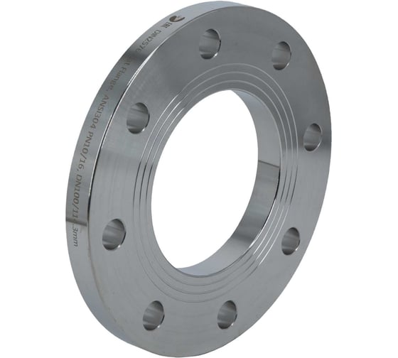 Изображение товара Фланец плоский NEWKEY DIN2576 нержавеющий, AISI304 DN 100 (4) (114,3мм), (CF8), РN10/16 NK-FD100/4