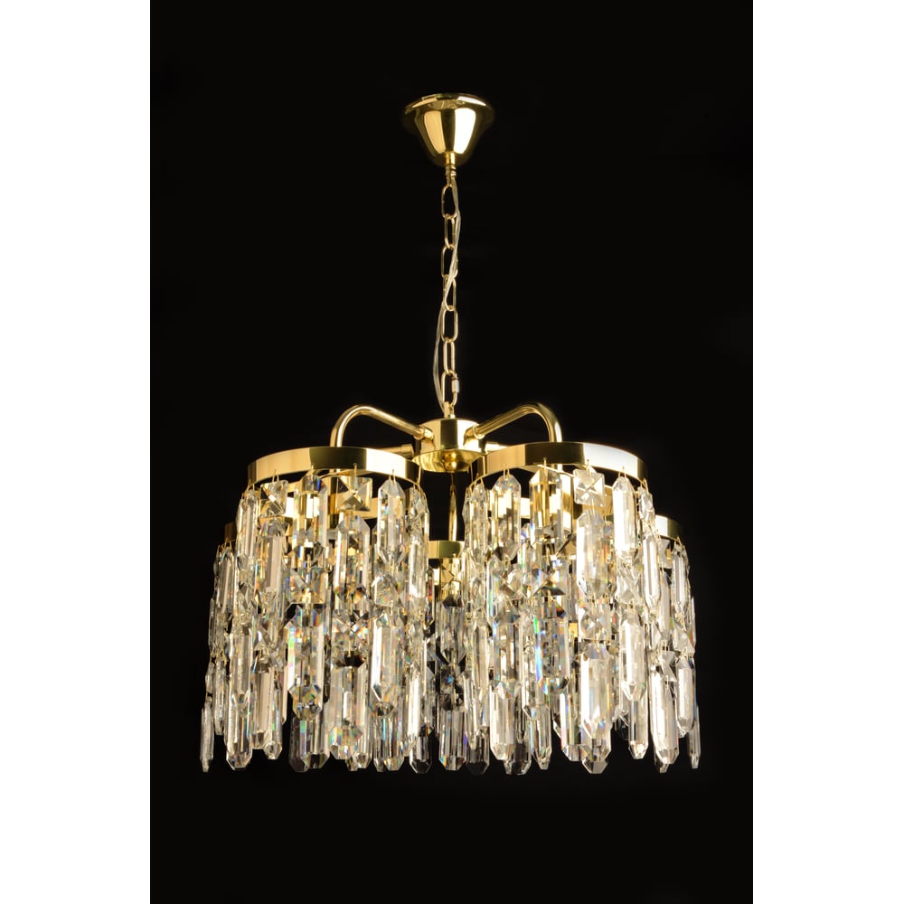 Изображение товара Люстра Росток 8418/5 A GD потолочная с хрусталем 5х60W E14 золото