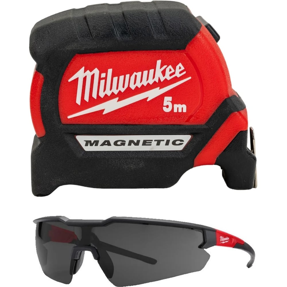 Изображение товара Набор осенние подарки 2 : Магнитная рулетка + Очки с покрытием AS/AF Milwaukee 493310009