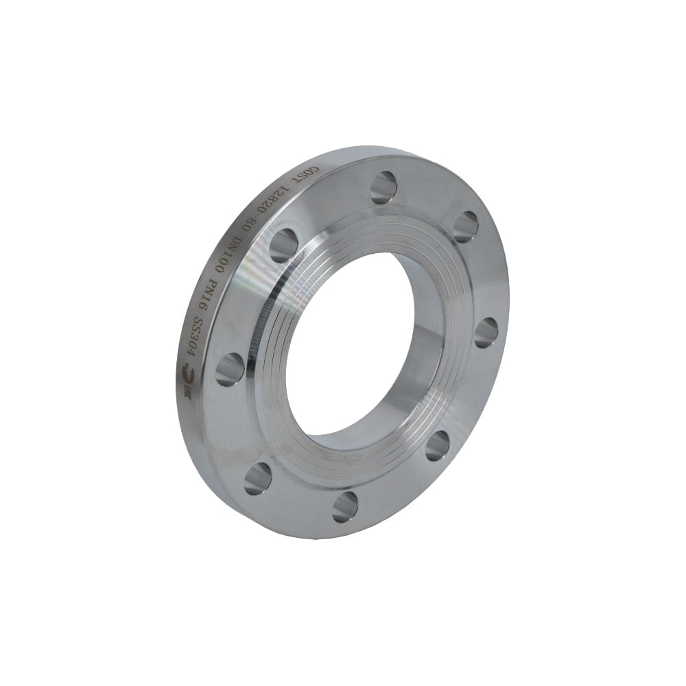 Изображение товара Фланец плоский нержавеющий NEWKEY AISI304 DN 100 с зеркальной отделкой PN16