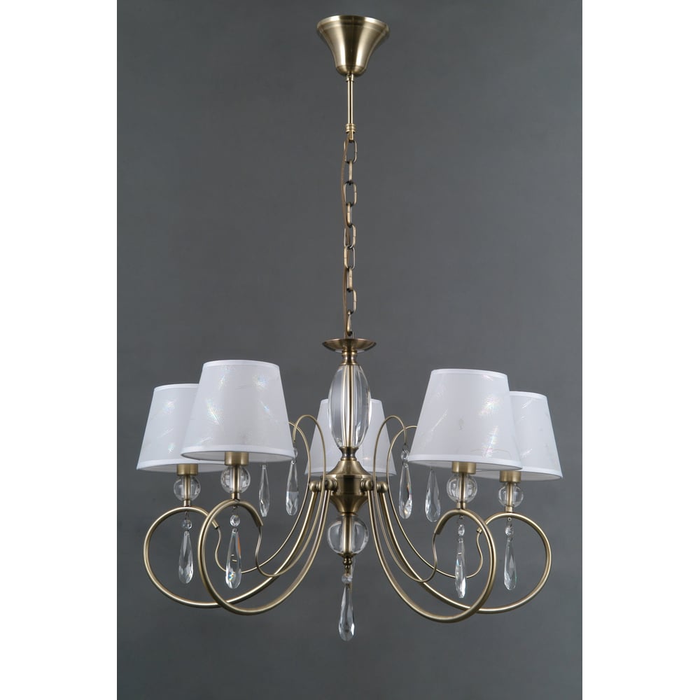 Изображение товара Люстра Росток MD40193/5 AB античная латунь абажур 5х40W E14