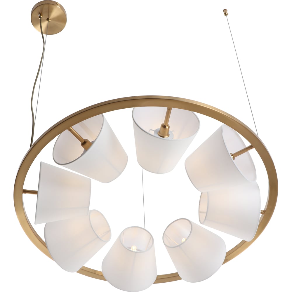 Изображение товара Люстра Росток 15713/8 ANB бронза/белый абажур 8x30W G9