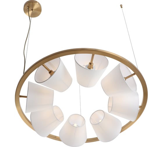 Изображение товара Люстра Росток 15713/8 ANB бронза/белый абажур 8x30W G9 d720 h770, STR24 988386033