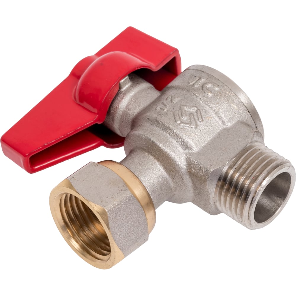 Изображение товара Шаровой кран MVI ГОСТ угловой 1/2 резьба бабочка красный