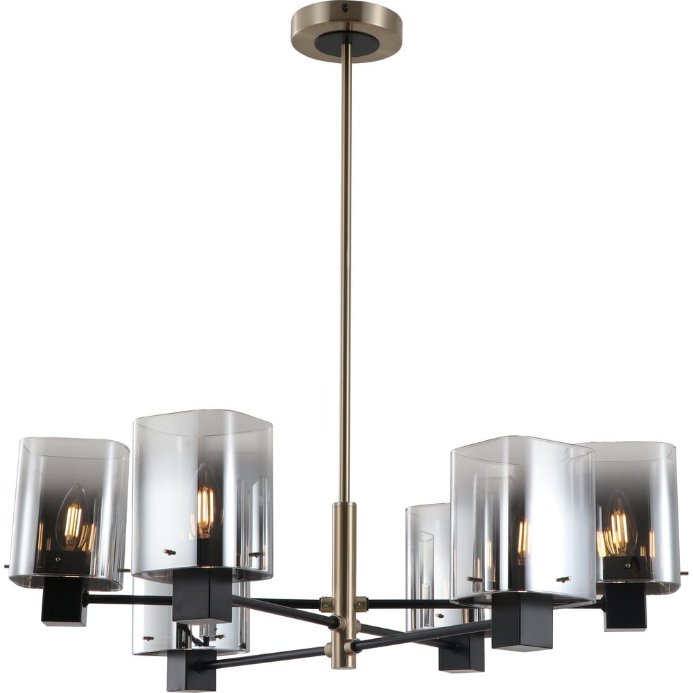 Изображение товара Люстра Росток 15720/6 BK+TJ 6x40W E14 стиль лофт черный латунь