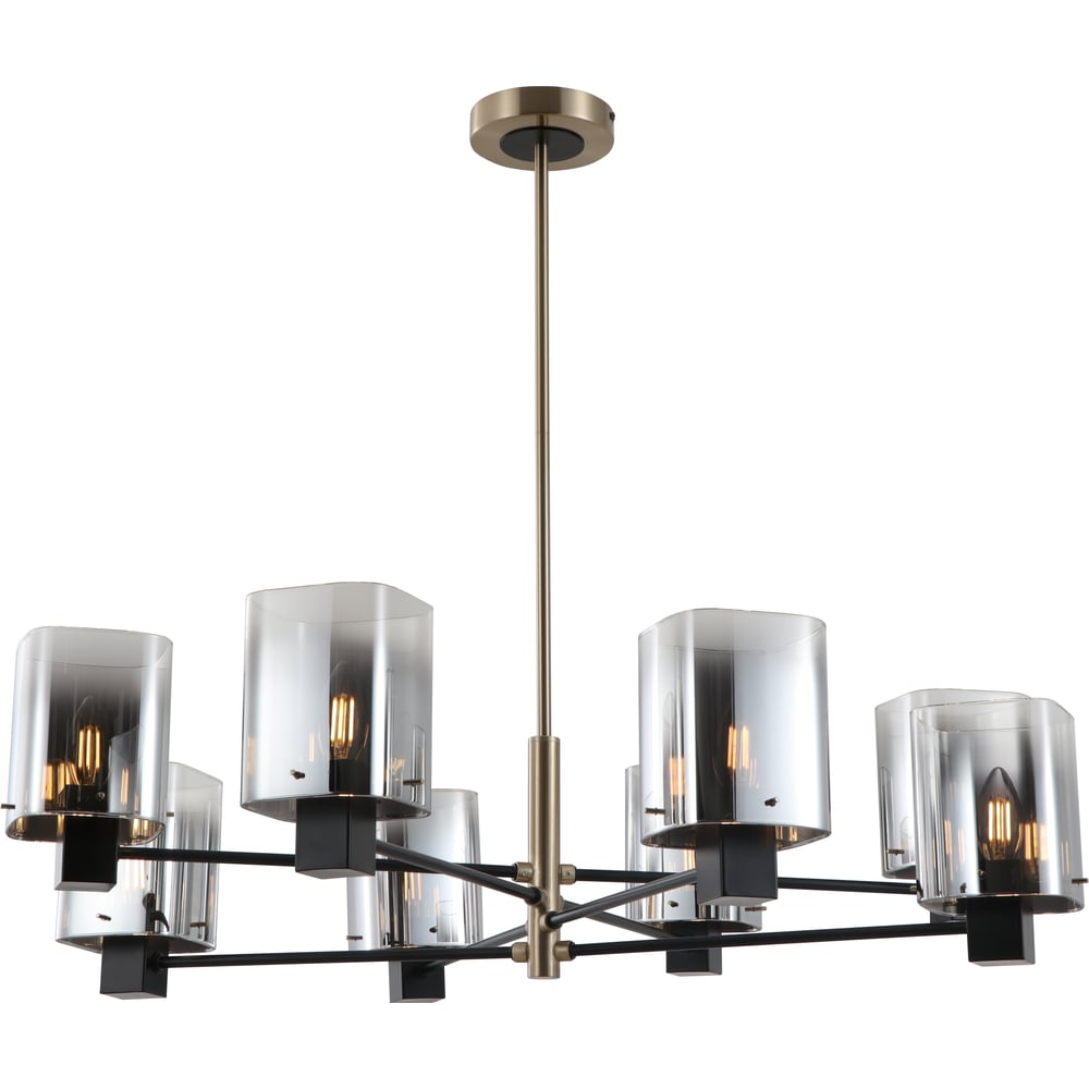 Изображение товара Люстра Росток 15720/8 BK+TJ черный с латунью 8x40W E14 стиль лофт