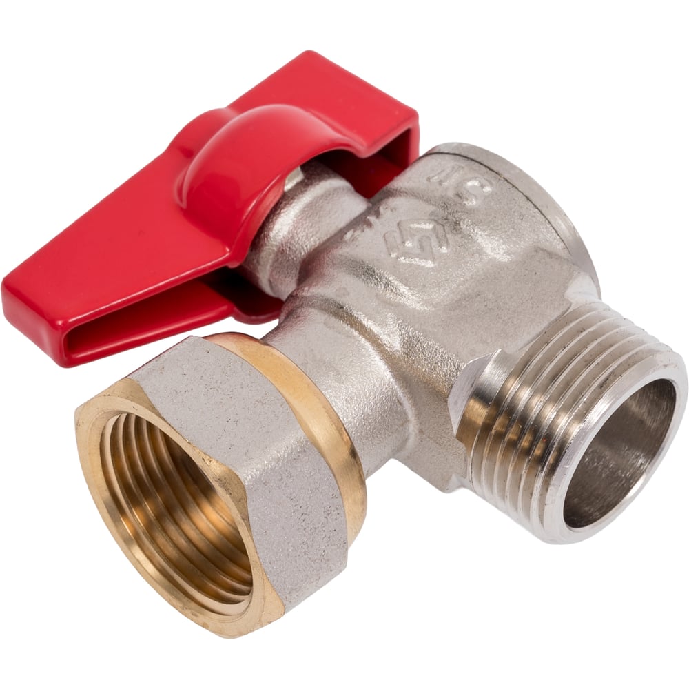 Изображение товара Угловой шаровой кран MVI ГОСТ с накидной гайкой 3/4 винтовая резьба