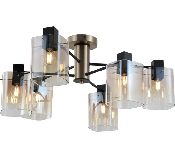 Изображение товара Люстра Росток 15721/6 BK+TJ черный/латунь 6x40W E14 d720 h290, STR24 988386051