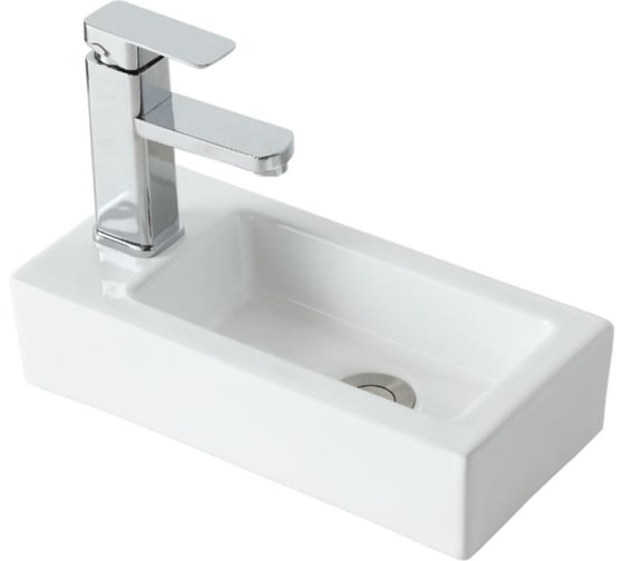 Изображение товара Раковина подвесная ORANGE санфарфор (чаша справа), белый B05-365RW