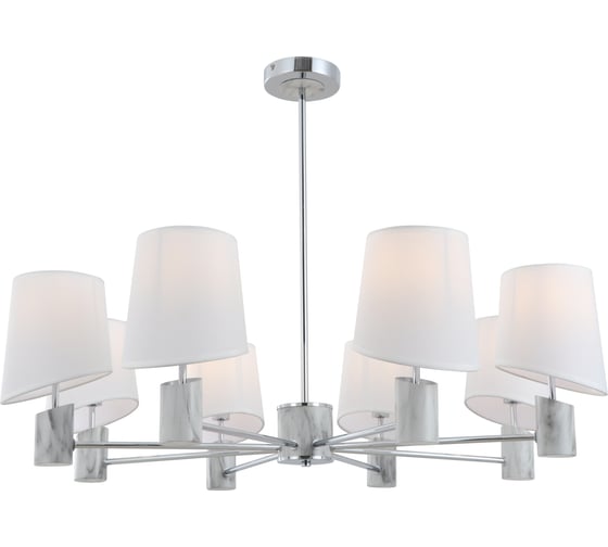 Изображение товара Люстра Росток 15725/8 CR+WTDLS хром/белый абажур 8x40W E14 d870 h610, STR24 988386057