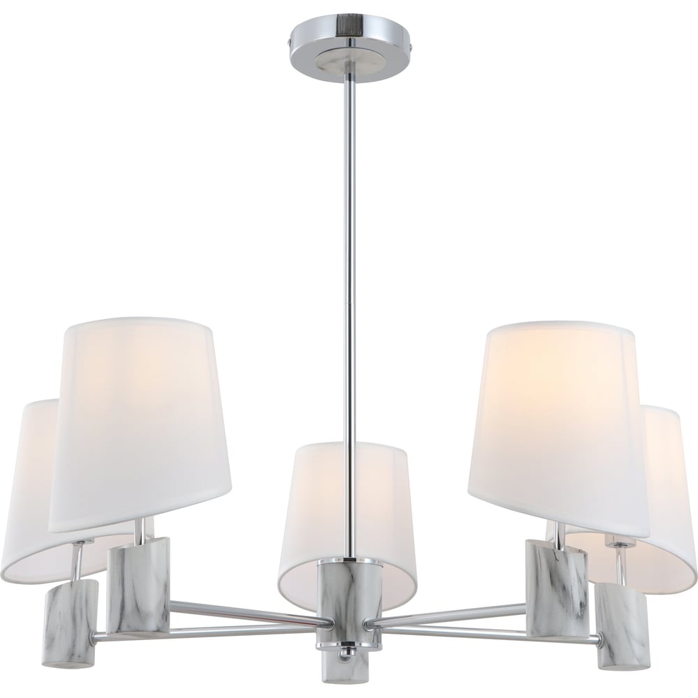 Изображение товара Люстра Росток 15725/5 CR+WTDLS хром белый абажур 5x40W E14 классика