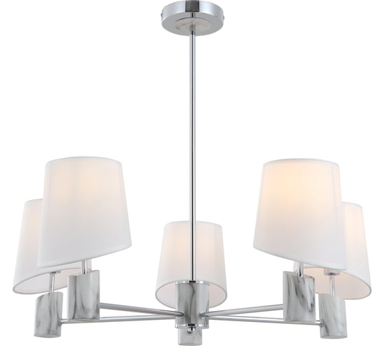 Изображение товара Люстра Росток 15725/5 CR+WTDLS хром/белый абажур 5x40W E14 d710 h610, STR24 988386056