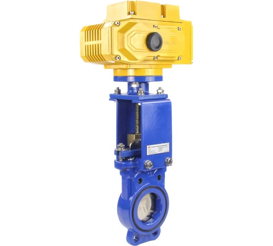 Изображение товара Задвижка шиберная DN.ru GGG40-SS304-NBR-2W-ISO Ду80 Ру10, электропривод MT-50 380В D040-02639