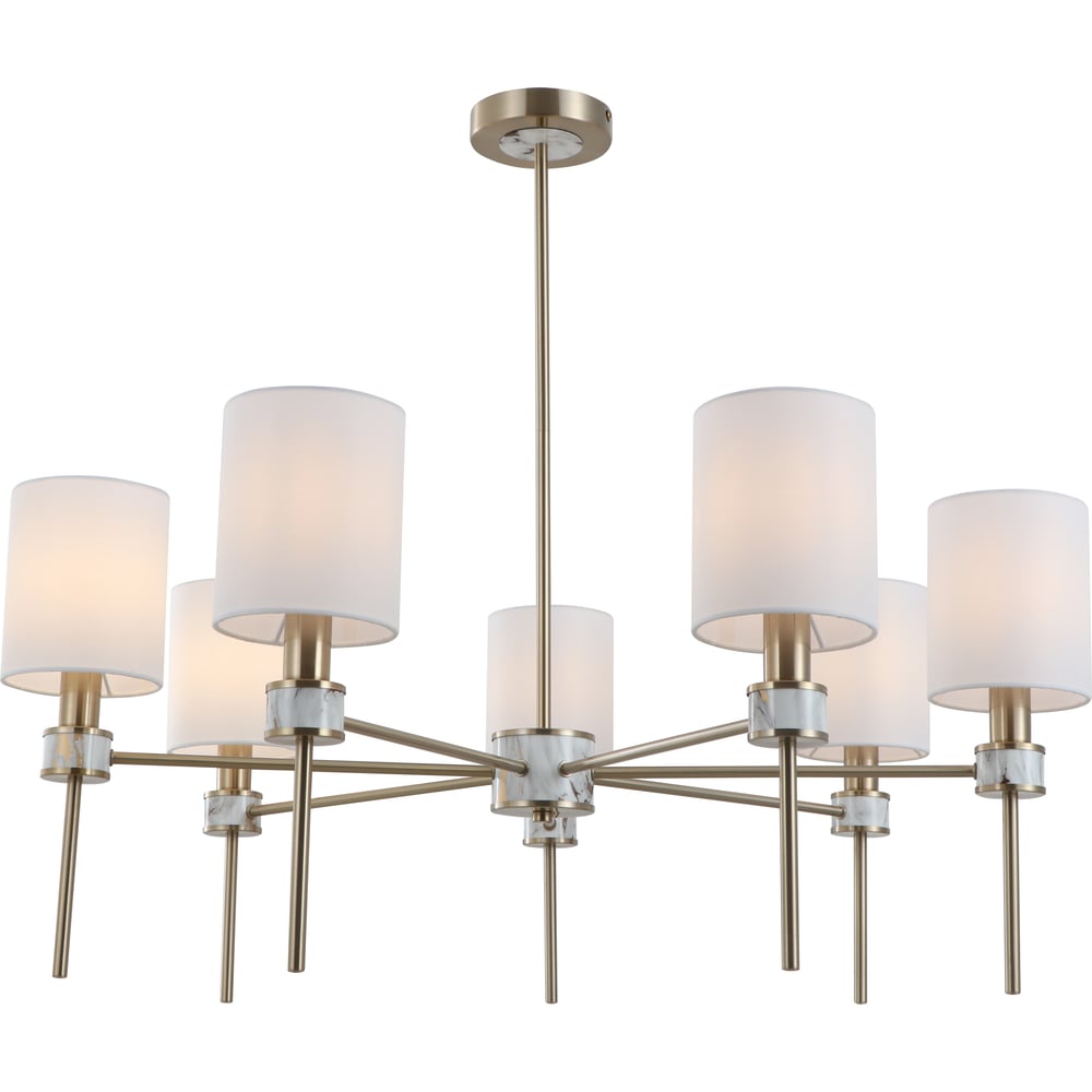 Изображение товара Люстра Росток 15726/7 TJ+WTG белый/латунь 7x40W E14