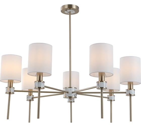 Изображение товара Люстра Росток 15726/7 TJ+WTG латунь/белый абажур 7x40W E14 d840 h720, STR24 988386059