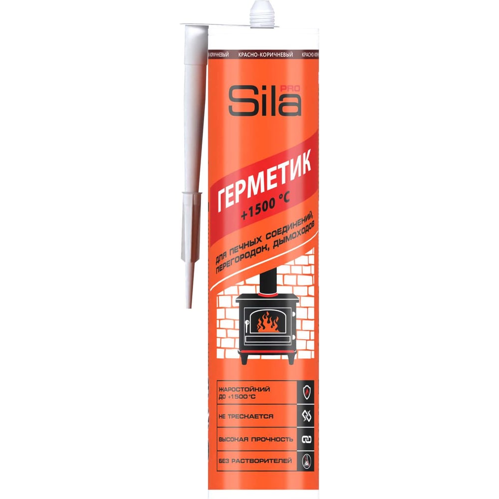 Изображение товара Силикатный герметик Sila Pro для печей до +1500°C 280мл