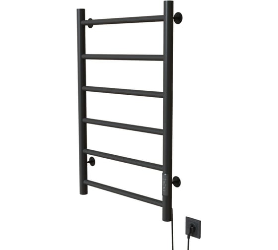 Изображение товара Полотенцесушитель MIXLINE VEGA 80x50 таймер, 289 Вт, 6 перекладин электрический ГРАФИТ 557653