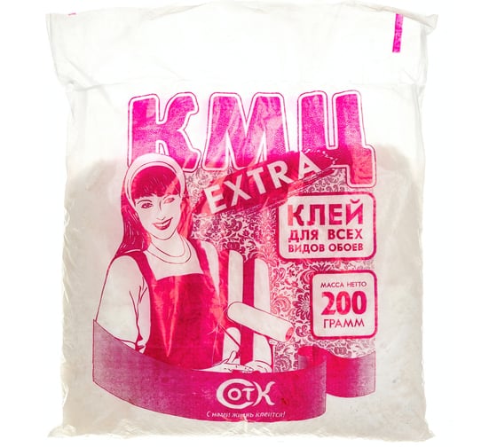 Изображение товара Клей для обоев КМЦ ЭКСТРА 200 г 4607133680572