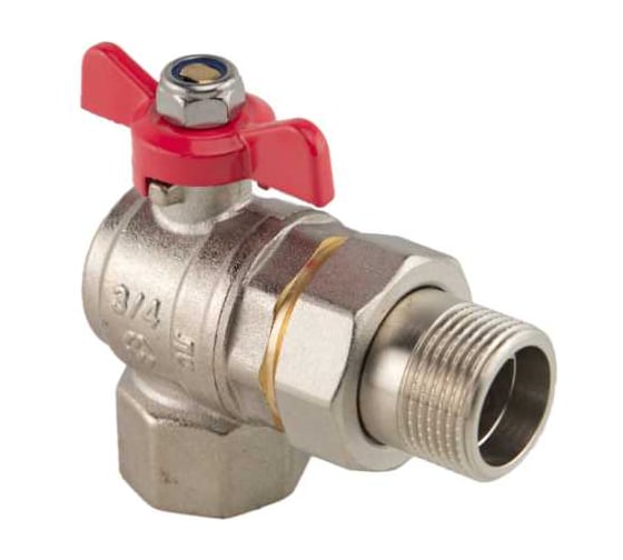 Изображение товара Кран-американка MVI ГОСТ угловой, 1/2 вн-нар, рукоятка «бабочка» BV.922.04