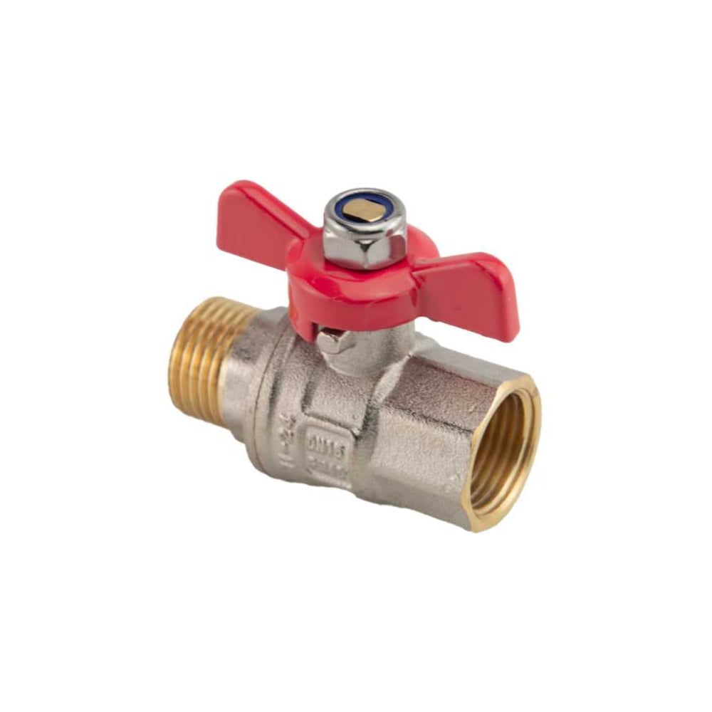 Изображение товара Шаровой кран MVI ГОСТ 1/2 вн.-нар. с рукояткой бабочка