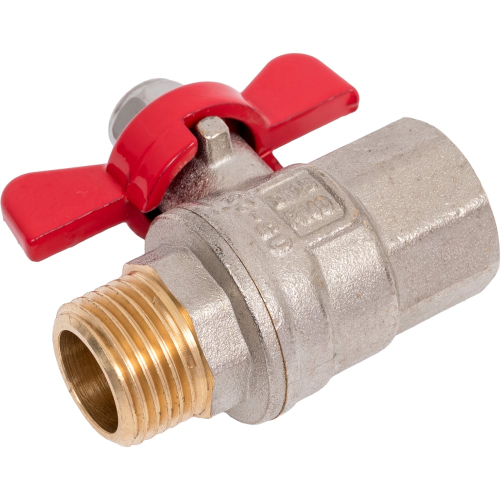 Изображение товара Шаровой кран MVI ГОСТ 1/2 вн.-нар. с рукояткой бабочка