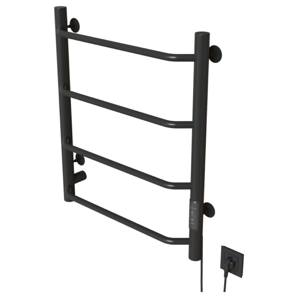 Изображение товара Полотенцесушитель MIXLINE MIRA 60x50 таймер, 201 Вт, 4 перекладины электрический ГРАФИТ 557649