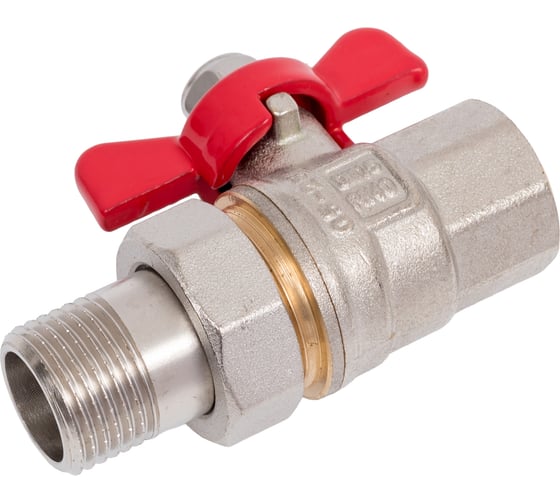 Изображение товара Кран-американка MVI ГОСТ, 1/2 вн-нар, рукоятка «бабочка» BV.920.04